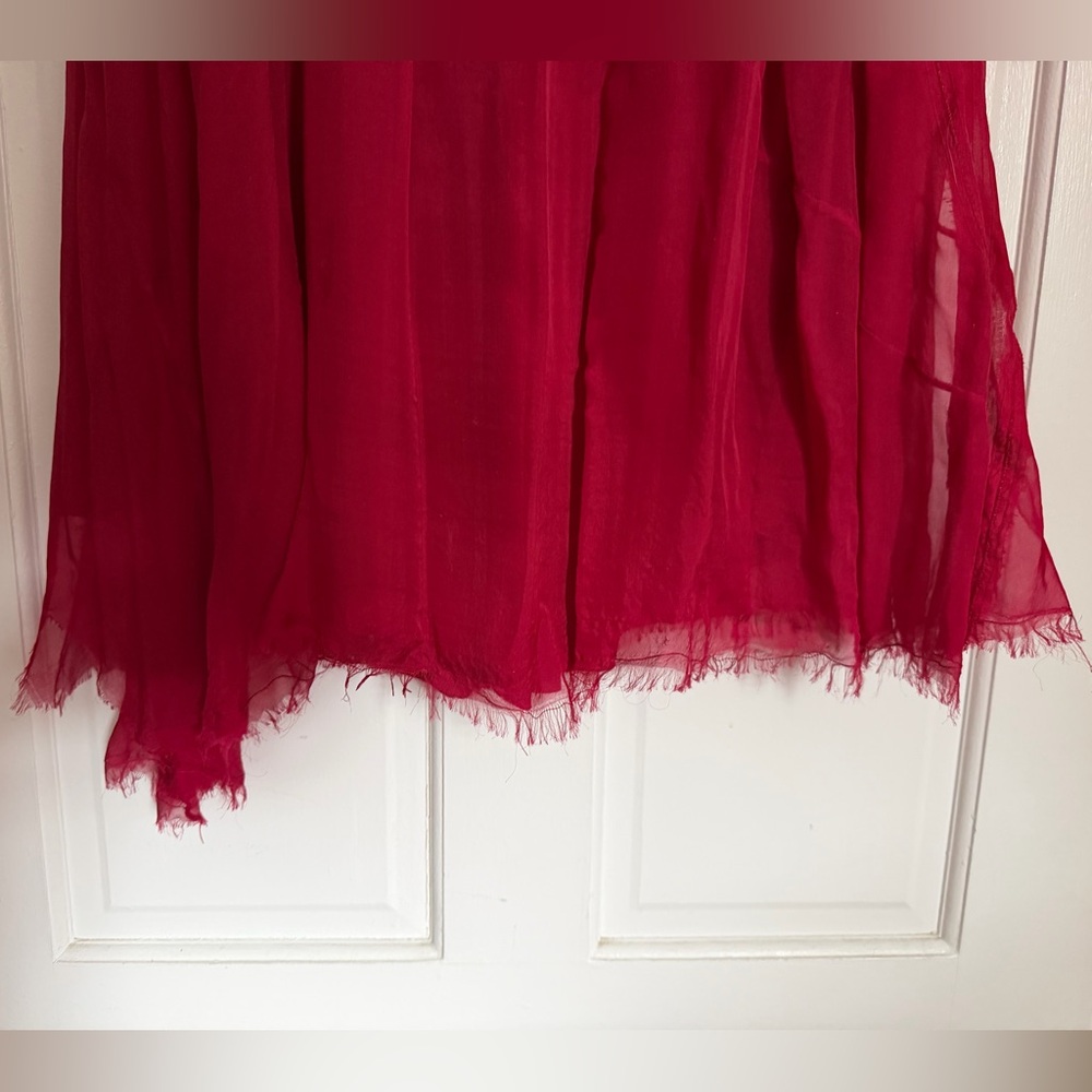 Rag & Bone Dark Red Maxi Skirt - Silk, Bias Cut, Flattering - size 4 - Picture 9 of 16